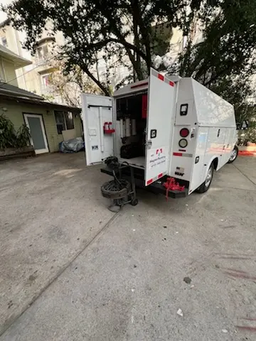 Magnet Plumbing service vehicle on-site for Sewer Line Repair in Cypress Gardens